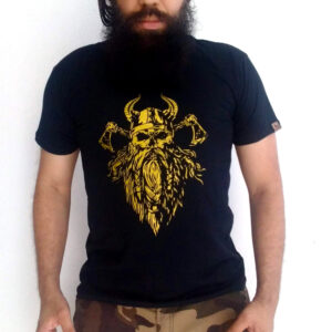 Camiseta Preta SKULL VIKING