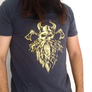 Camiseta Cinza SKULL VIKING