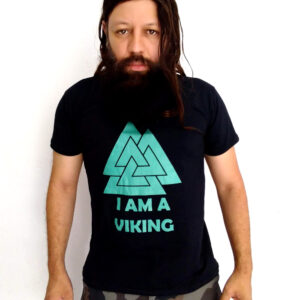 Camiseta Preta VALKNUT – I AM A VIKING